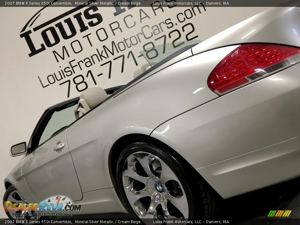 2007 BMW 6 Series 650i Convertible Mineral Silver Metallic / Cream Beige Photo #23