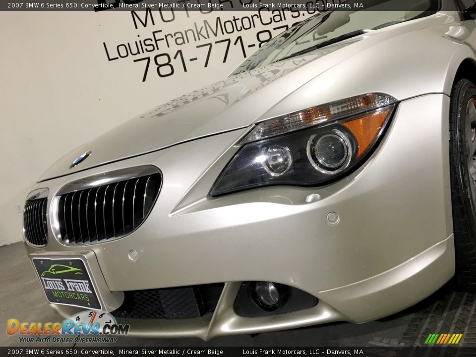 2007 BMW 6 Series 650i Convertible Mineral Silver Metallic / Cream Beige Photo #24
