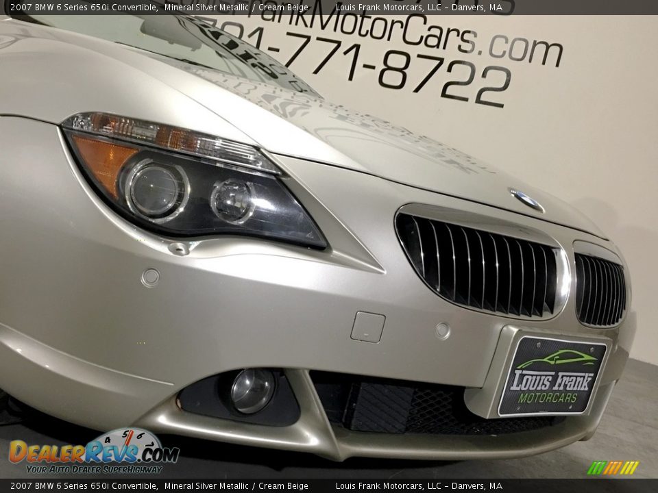 2007 BMW 6 Series 650i Convertible Mineral Silver Metallic / Cream Beige Photo #26