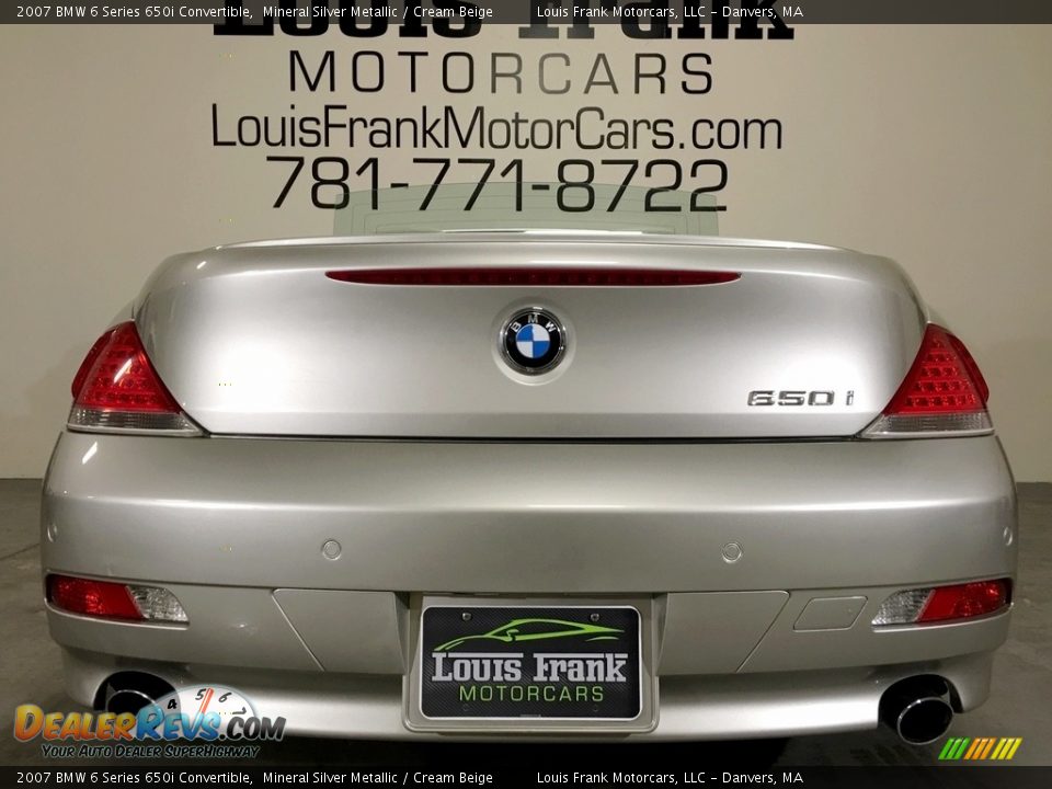 2007 BMW 6 Series 650i Convertible Mineral Silver Metallic / Cream Beige Photo #28
