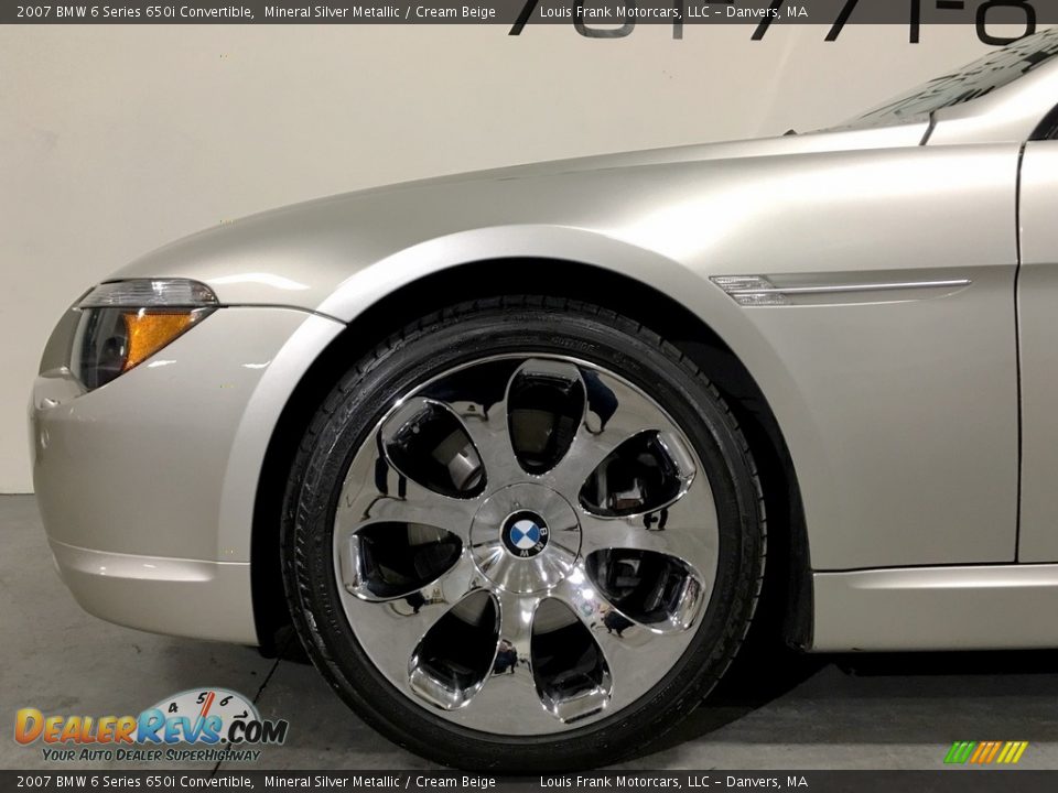 2007 BMW 6 Series 650i Convertible Mineral Silver Metallic / Cream Beige Photo #30