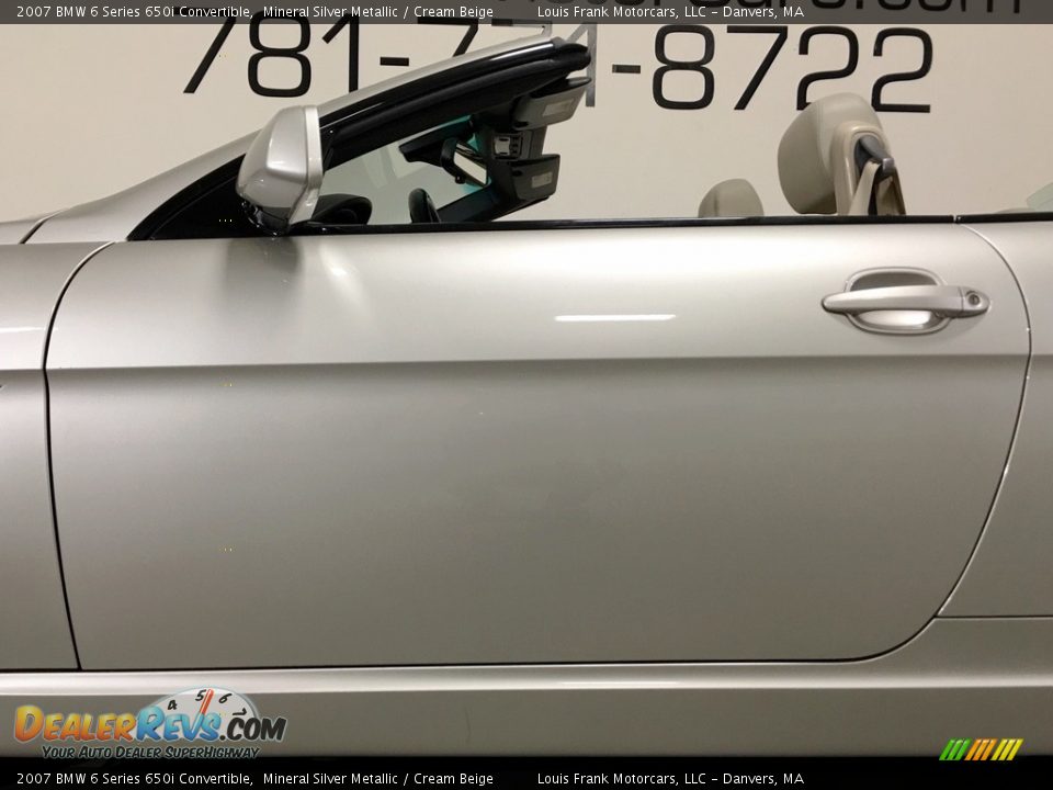 2007 BMW 6 Series 650i Convertible Mineral Silver Metallic / Cream Beige Photo #32