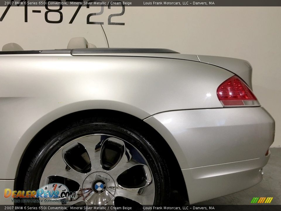 2007 BMW 6 Series 650i Convertible Mineral Silver Metallic / Cream Beige Photo #34