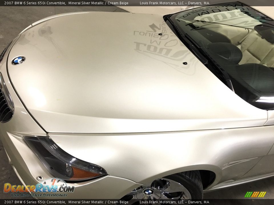 2007 BMW 6 Series 650i Convertible Mineral Silver Metallic / Cream Beige Photo #36