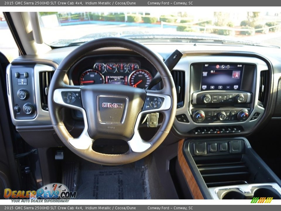 2015 GMC Sierra 2500HD SLT Crew Cab 4x4 Iridium Metallic / Cocoa/Dune Photo #21