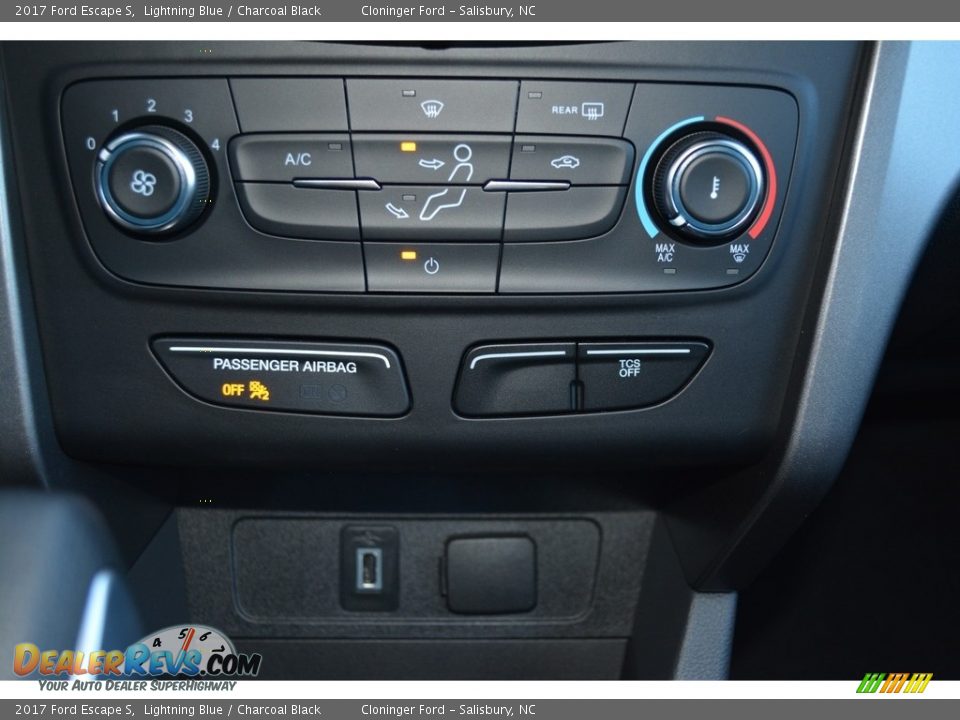 2017 Ford Escape S Lightning Blue / Charcoal Black Photo #13