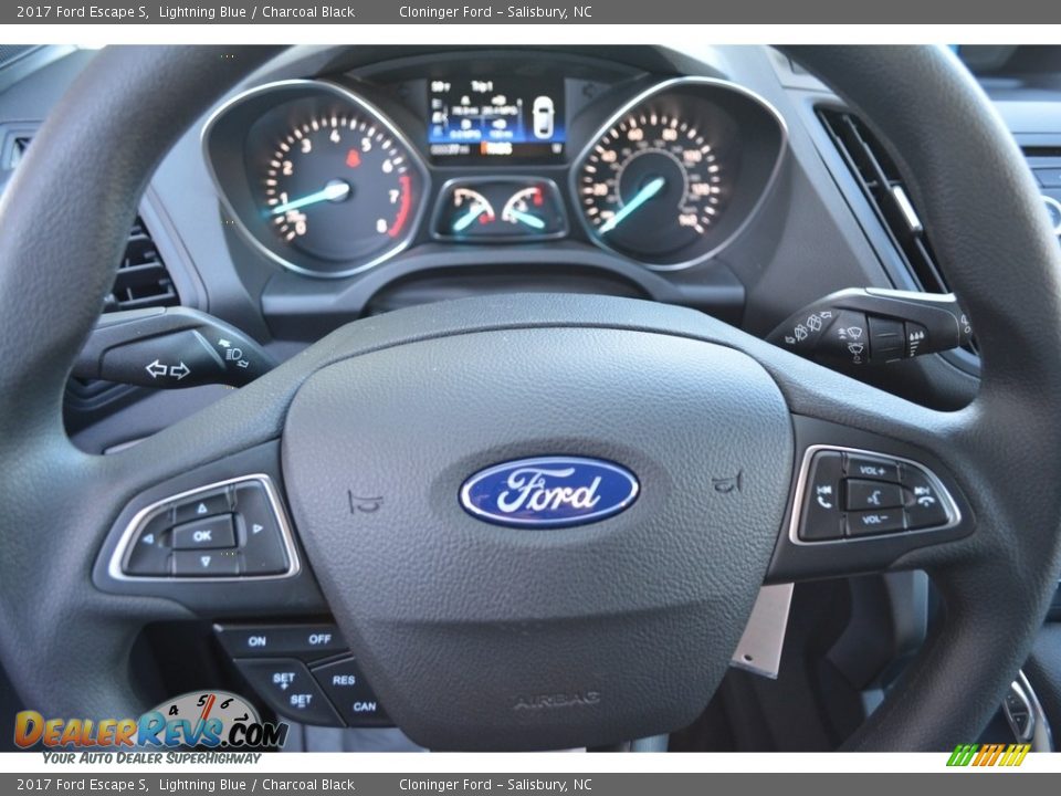 2017 Ford Escape S Lightning Blue / Charcoal Black Photo #16