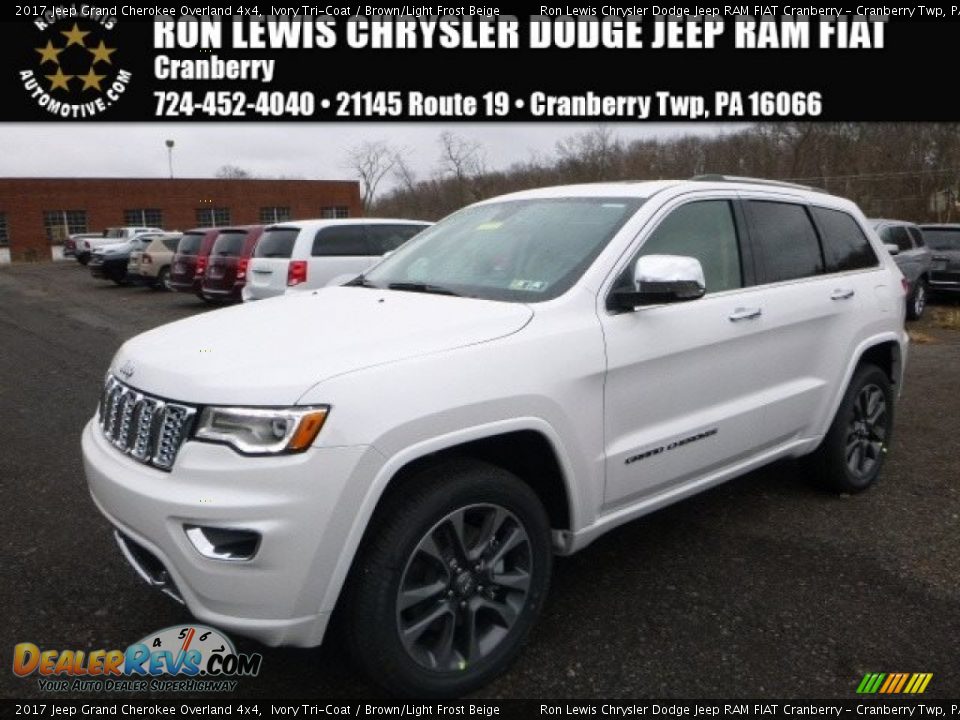 2017 Jeep Grand Cherokee Overland 4x4 Ivory Tri-Coat / Brown/Light Frost Beige Photo #1