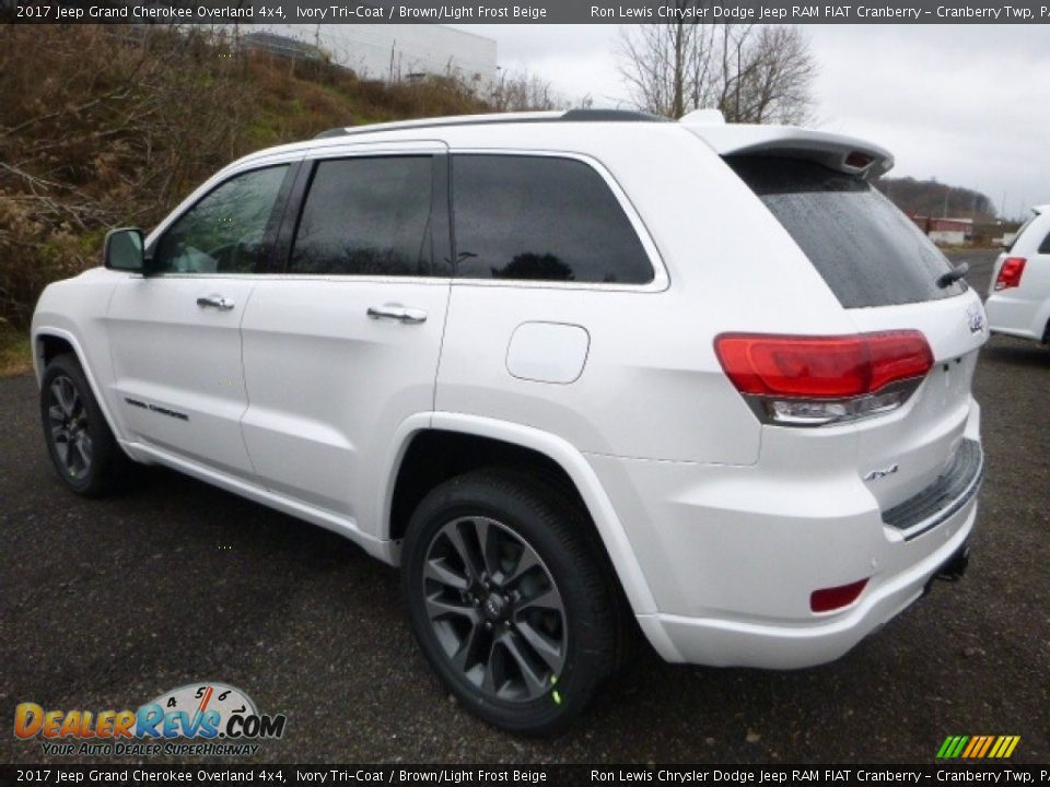 2017 Jeep Grand Cherokee Overland 4x4 Ivory Tri-Coat / Brown/Light Frost Beige Photo #4