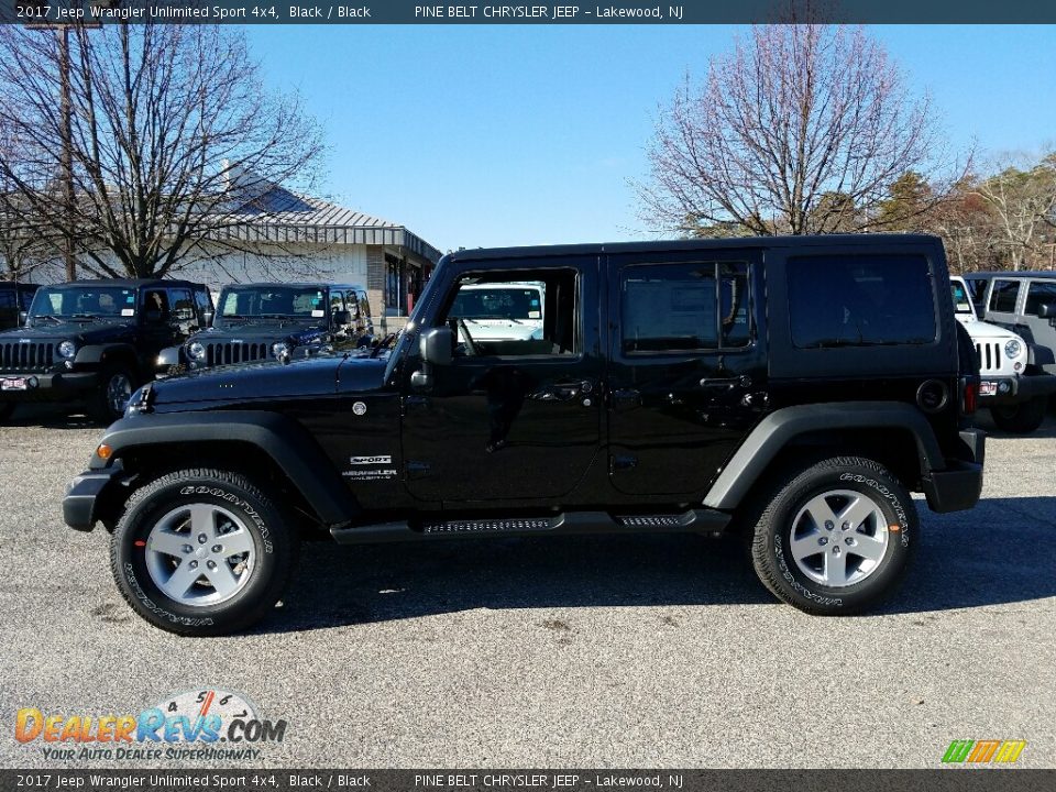 2017 Jeep Wrangler Unlimited Sport 4x4 Black / Black Photo #3