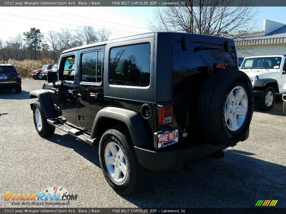2017 Jeep Wrangler Unlimited Sport 4x4 Black / Black Photo #4