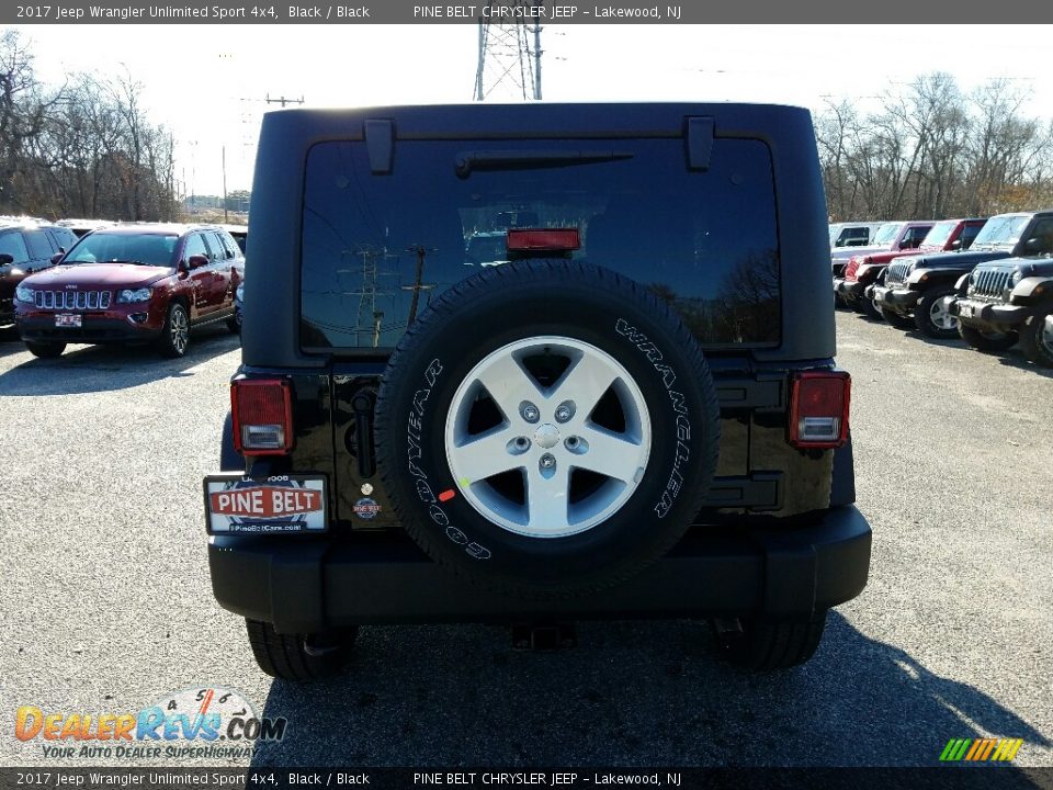 2017 Jeep Wrangler Unlimited Sport 4x4 Black / Black Photo #5