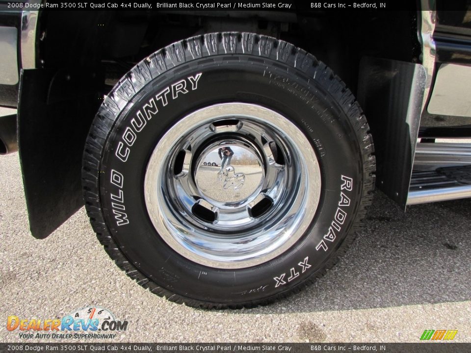 2008 Dodge Ram 3500 SLT Quad Cab 4x4 Dually Brilliant Black Crystal Pearl / Medium Slate Gray Photo #9