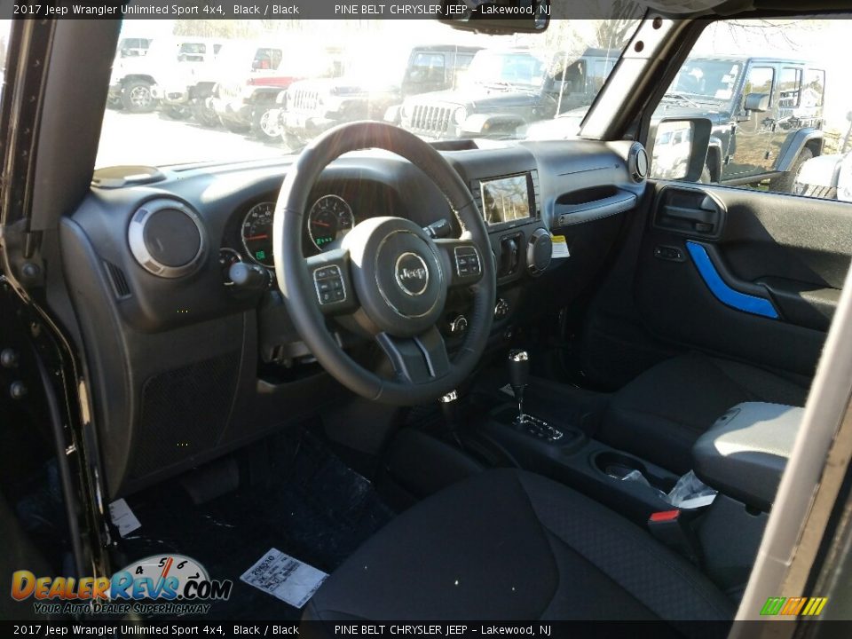 2017 Jeep Wrangler Unlimited Sport 4x4 Black / Black Photo #7