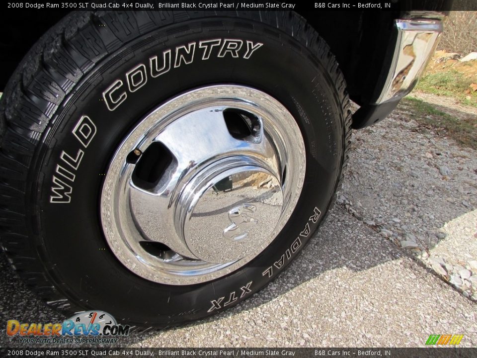 2008 Dodge Ram 3500 SLT Quad Cab 4x4 Dually Brilliant Black Crystal Pearl / Medium Slate Gray Photo #11