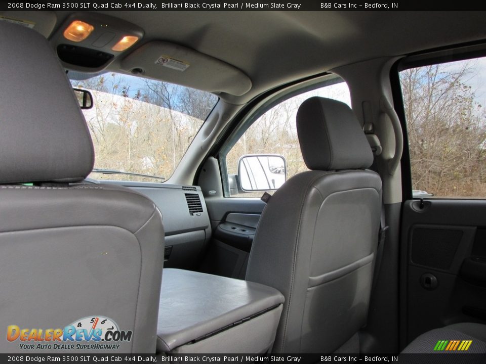 2008 Dodge Ram 3500 SLT Quad Cab 4x4 Dually Brilliant Black Crystal Pearl / Medium Slate Gray Photo #25