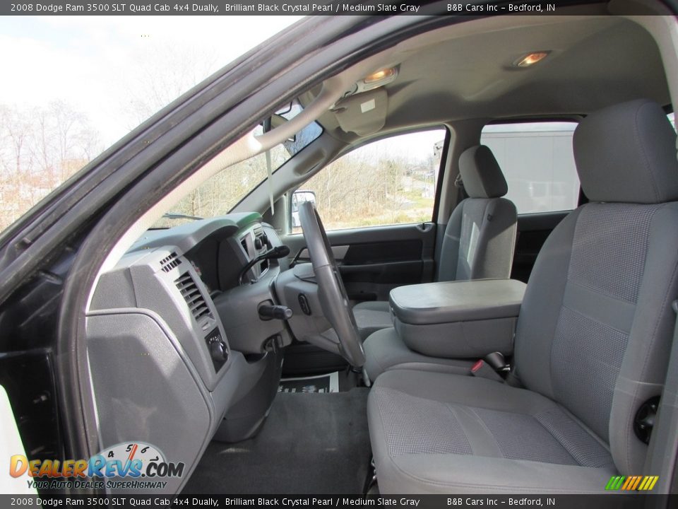 2008 Dodge Ram 3500 SLT Quad Cab 4x4 Dually Brilliant Black Crystal Pearl / Medium Slate Gray Photo #30