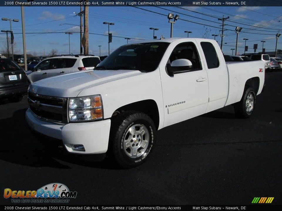 2008 Chevrolet Silverado 1500 LTZ Extended Cab 4x4 Summit White / Light Cashmere/Ebony Accents Photo #2