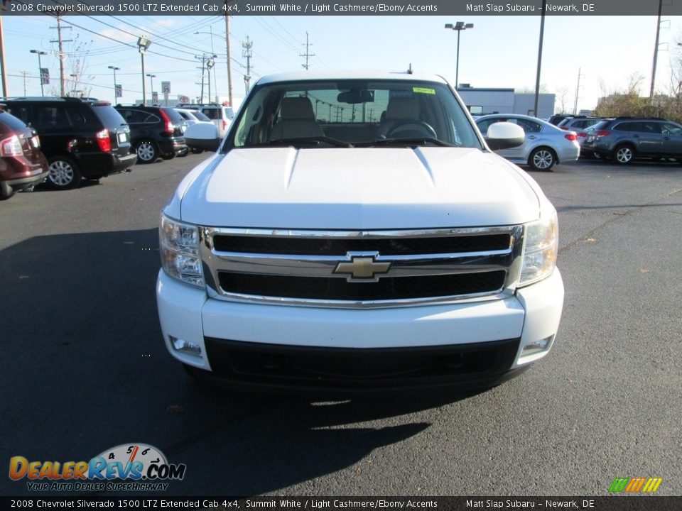 2008 Chevrolet Silverado 1500 LTZ Extended Cab 4x4 Summit White / Light Cashmere/Ebony Accents Photo #3