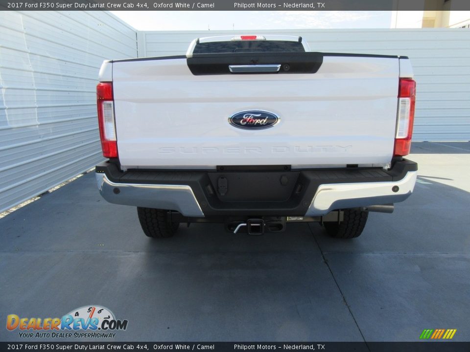 2017 Ford F350 Super Duty Lariat Crew Cab 4x4 Oxford White / Camel Photo #5