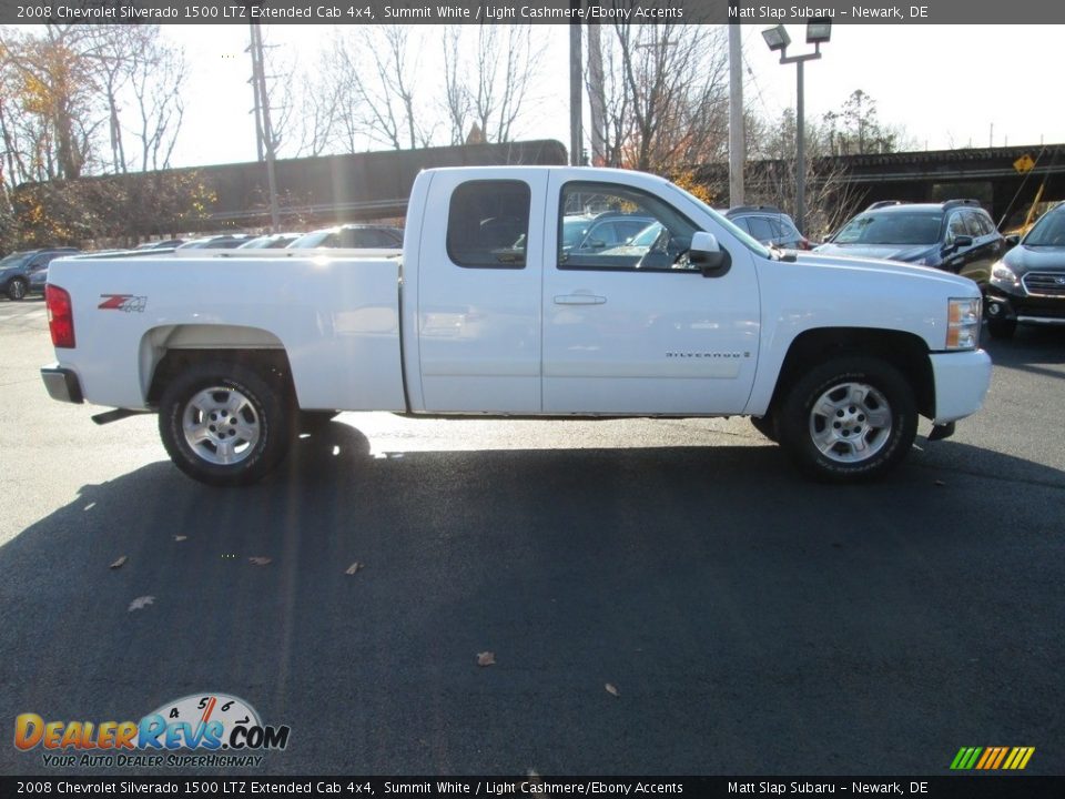 2008 Chevrolet Silverado 1500 LTZ Extended Cab 4x4 Summit White / Light Cashmere/Ebony Accents Photo #5