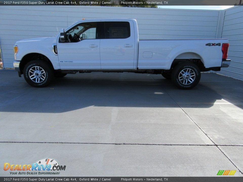 2017 Ford F350 Super Duty Lariat Crew Cab 4x4 Oxford White / Camel Photo #6