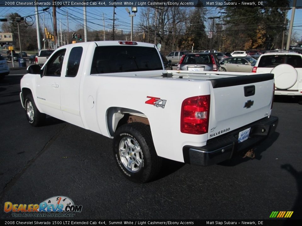 2008 Chevrolet Silverado 1500 LTZ Extended Cab 4x4 Summit White / Light Cashmere/Ebony Accents Photo #8