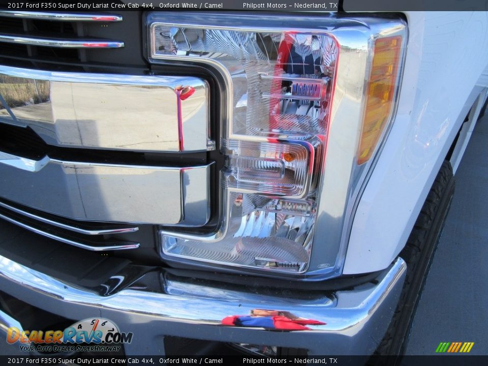 2017 Ford F350 Super Duty Lariat Crew Cab 4x4 Oxford White / Camel Photo #9