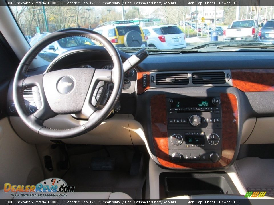 2008 Chevrolet Silverado 1500 LTZ Extended Cab 4x4 Summit White / Light Cashmere/Ebony Accents Photo #10