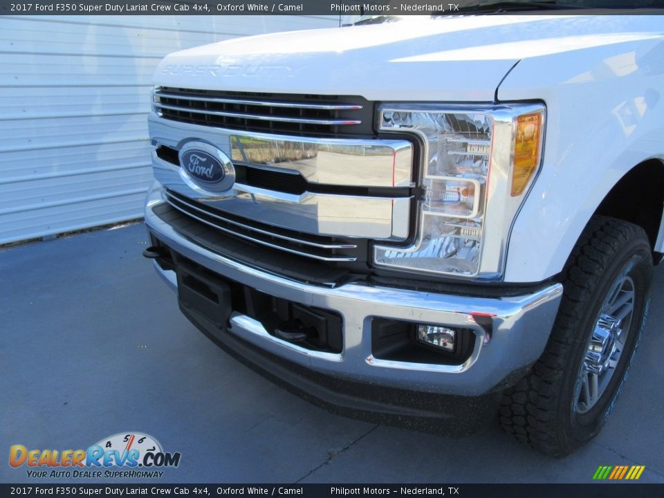 2017 Ford F350 Super Duty Lariat Crew Cab 4x4 Oxford White / Camel Photo #10