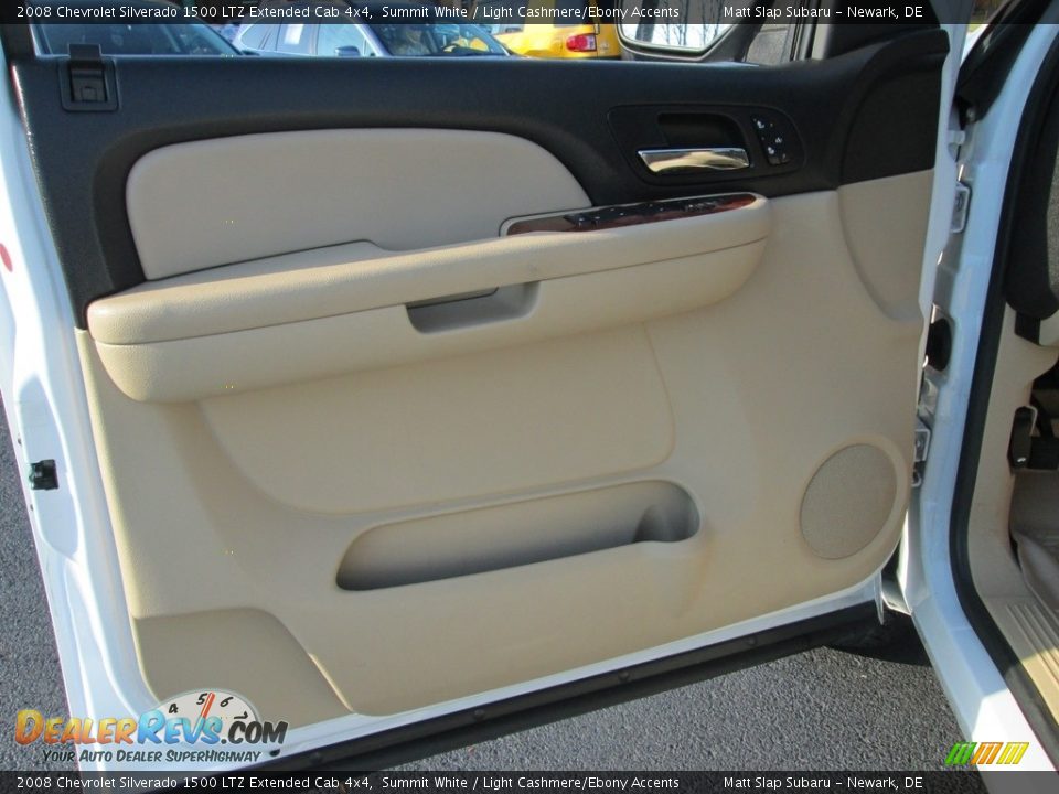 2008 Chevrolet Silverado 1500 LTZ Extended Cab 4x4 Summit White / Light Cashmere/Ebony Accents Photo #13