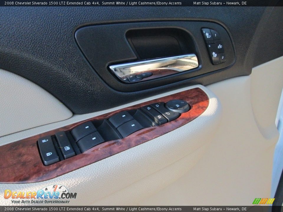 2008 Chevrolet Silverado 1500 LTZ Extended Cab 4x4 Summit White / Light Cashmere/Ebony Accents Photo #14