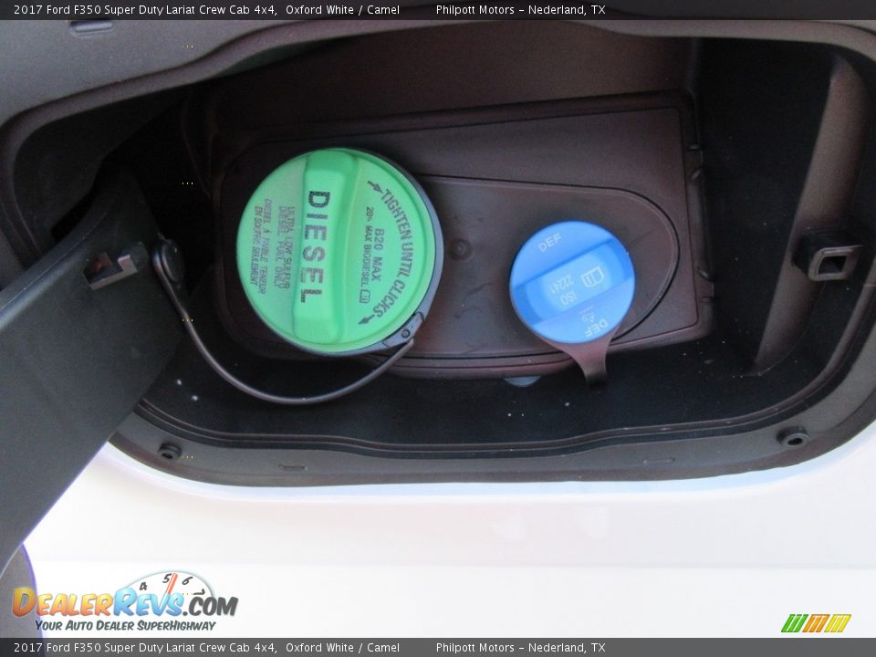 2017 Ford F350 Super Duty Lariat Crew Cab 4x4 Oxford White / Camel Photo #14