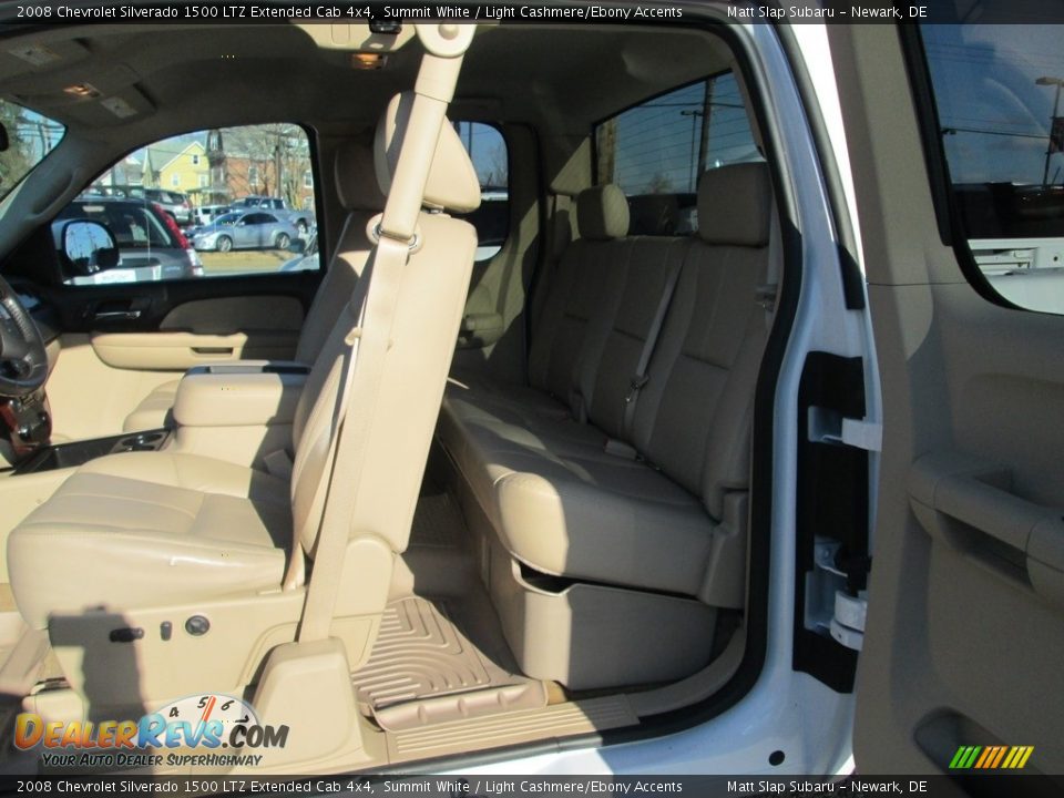 2008 Chevrolet Silverado 1500 LTZ Extended Cab 4x4 Summit White / Light Cashmere/Ebony Accents Photo #16