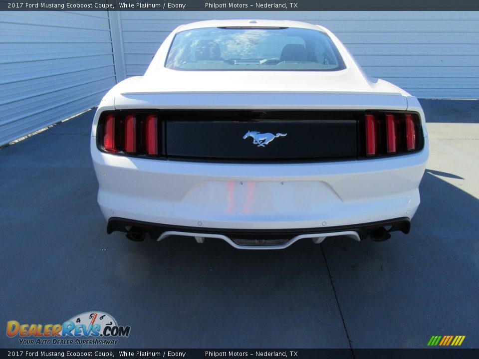 2017 Ford Mustang Ecoboost Coupe White Platinum / Ebony Photo #5