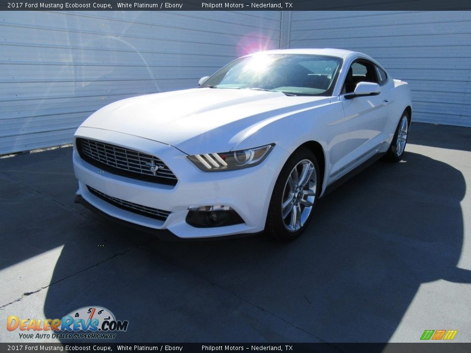 2017 Ford Mustang Ecoboost Coupe White Platinum / Ebony Photo #7