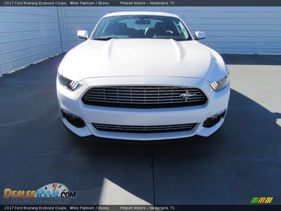 2017 Ford Mustang Ecoboost Coupe White Platinum / Ebony Photo #8