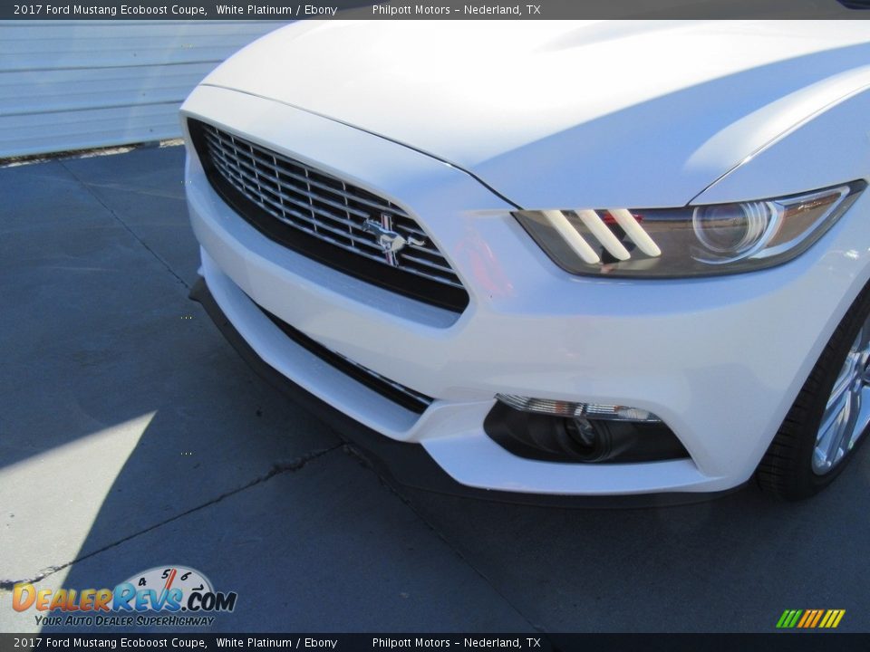 2017 Ford Mustang Ecoboost Coupe White Platinum / Ebony Photo #10