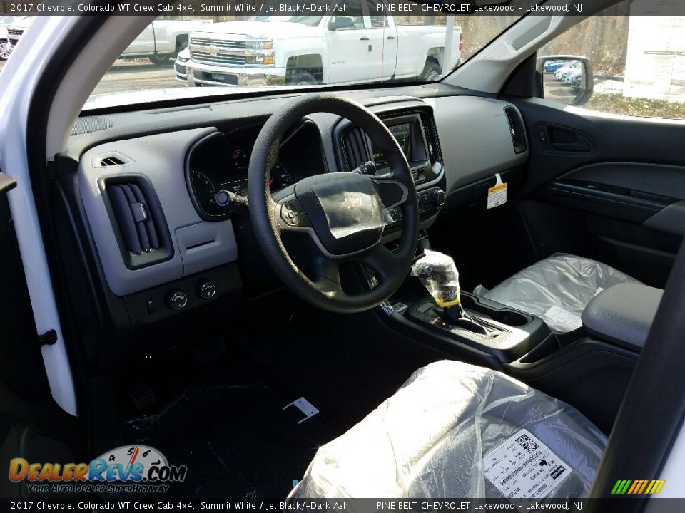 Jet Black/­Dark Ash Interior - 2017 Chevrolet Colorado WT Crew Cab 4x4 Photo #7