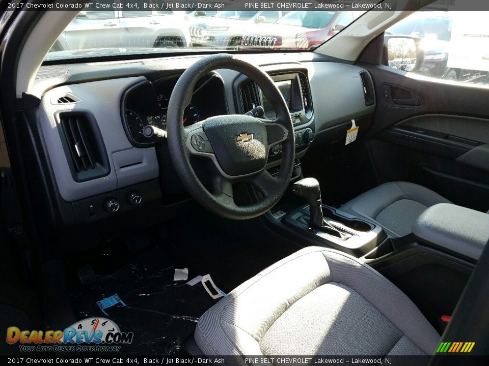 Jet Black/­Dark Ash Interior - 2017 Chevrolet Colorado WT Crew Cab 4x4 Photo #7