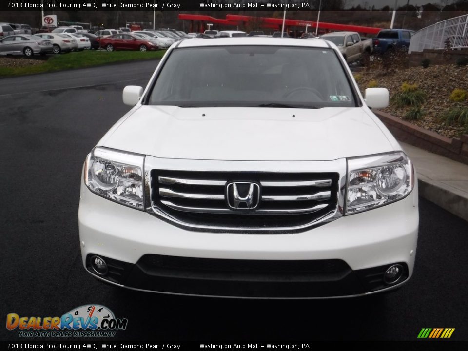 2013 Honda Pilot Touring 4WD White Diamond Pearl / Gray Photo #5
