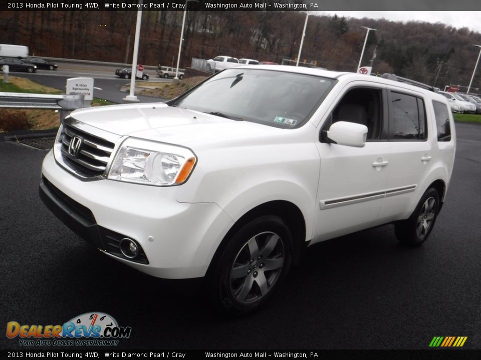 2013 Honda Pilot Touring 4WD White Diamond Pearl / Gray Photo #6