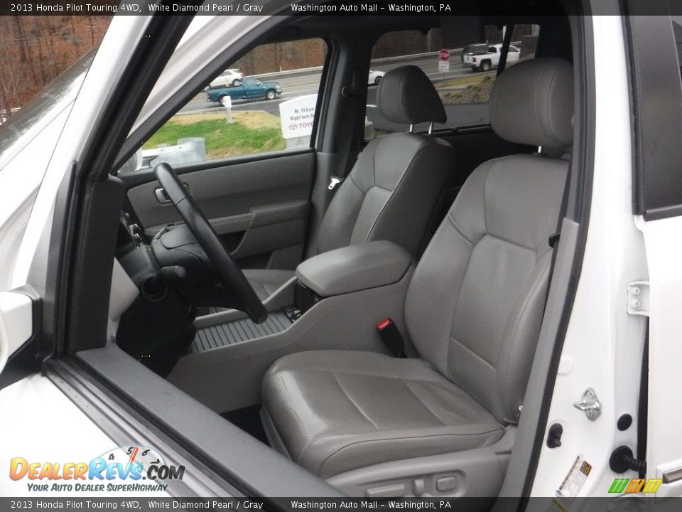 2013 Honda Pilot Touring 4WD White Diamond Pearl / Gray Photo #17