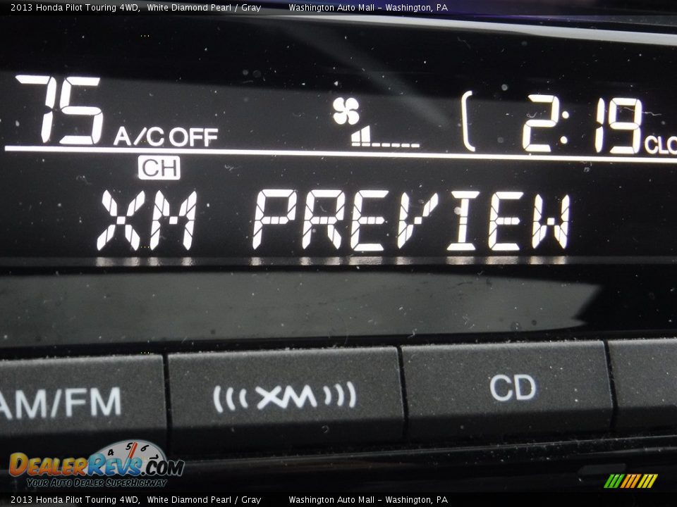 2013 Honda Pilot Touring 4WD White Diamond Pearl / Gray Photo #22