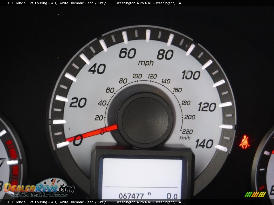 2013 Honda Pilot Touring 4WD White Diamond Pearl / Gray Photo #30