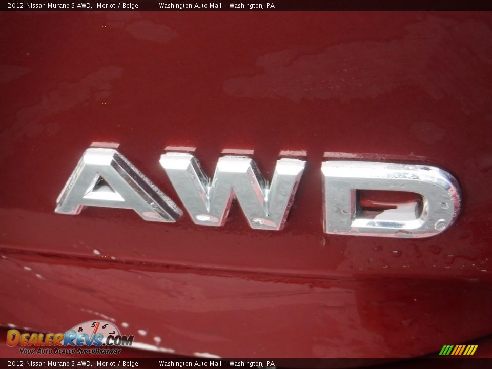 2012 Nissan Murano S AWD Merlot / Beige Photo #9