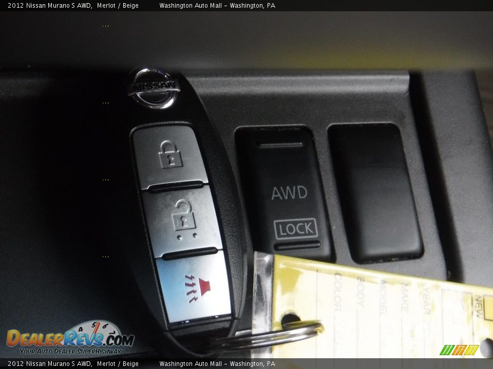 2012 Nissan Murano S AWD Merlot / Beige Photo #15