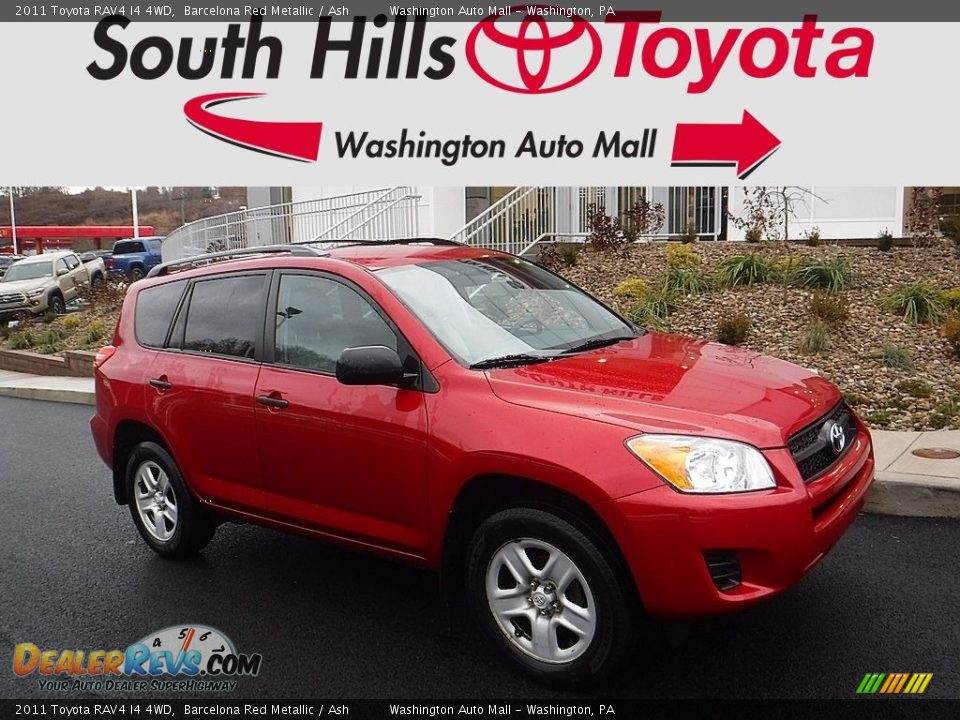 2011 Toyota RAV4 I4 4WD Barcelona Red Metallic / Ash Photo #1
