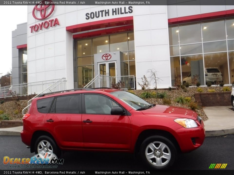 2011 Toyota RAV4 I4 4WD Barcelona Red Metallic / Ash Photo #2