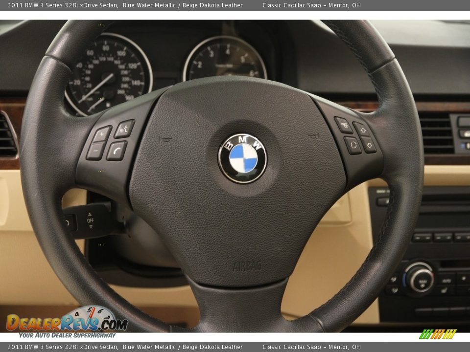 2011 BMW 3 Series 328i xDrive Sedan Blue Water Metallic / Beige Dakota Leather Photo #6
